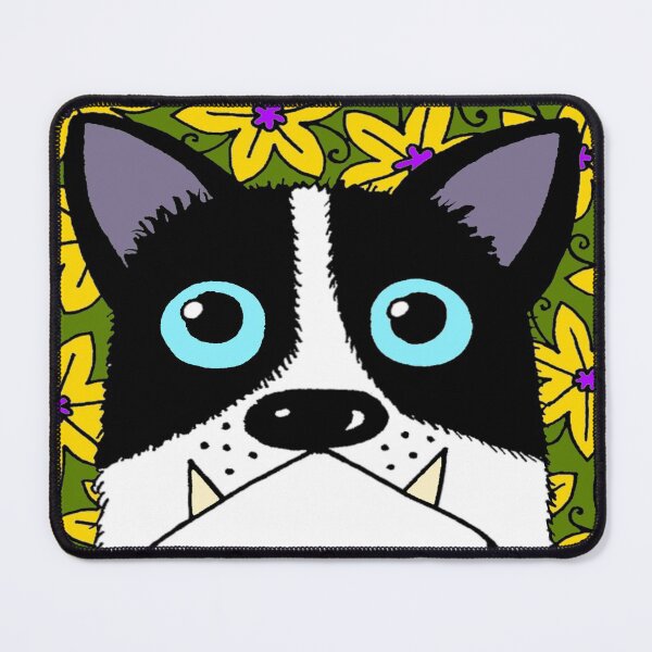 Item preview, Dog Monster with Blue Eyes and Flowers designed and sold by SquashBlossom1.