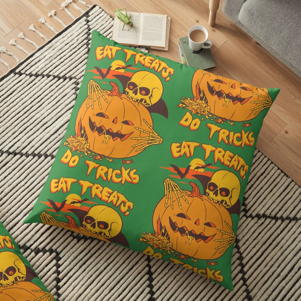 Eat Treats, Do Tricks Floor Pillow