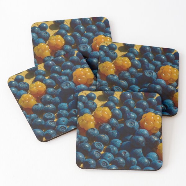 Item preview, Berry background blueberries and cloudberries designed and sold by yarvin13.