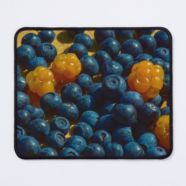 Item preview, Berry background blueberries and cloudberries designed and sold by yarvin13.