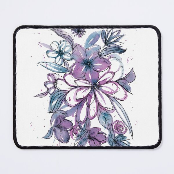 Item preview, Watercolor and Ink Flower Doodle Art designed and sold by Alisha Watercolors.