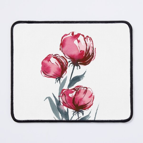 Item preview, Red Watercolor Flowers designed and sold by Alisha Watercolors.