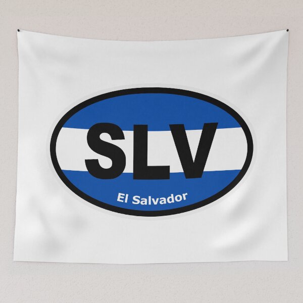 Item preview, El Salvador Salvadoran Flag SAL Oval Euro Bumper Sticker designed and sold by cangurojoe.