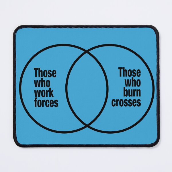 Item preview, Those Who Work Forces, Those Who Burn Crosses Venn Diagram designed and sold by YoFlyList.