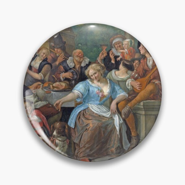 Item preview, Merry Company on a Terrace - Jan Steen c. 1670 designed and sold by SlawBoy.