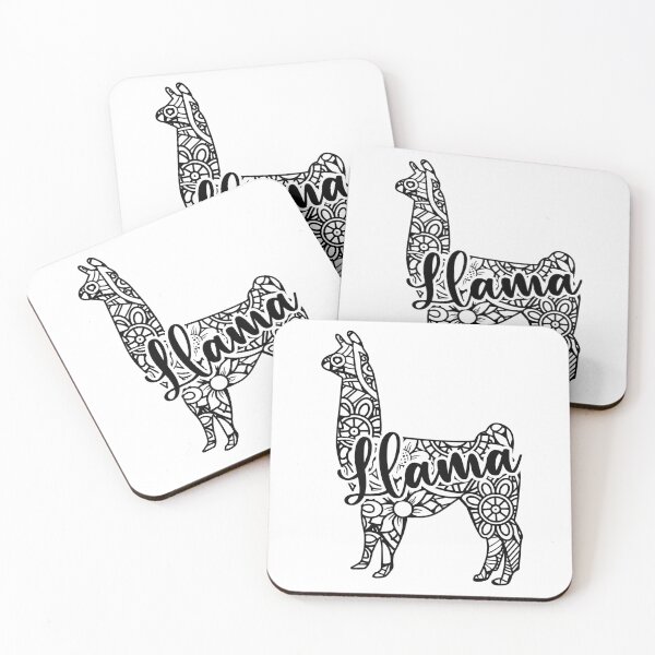 Item preview, Black Mandala Llama designed and sold by PolishedPin.