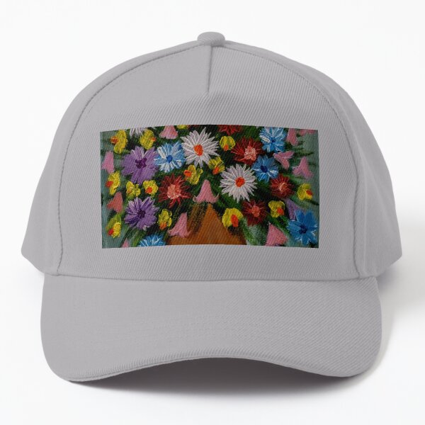 a bouquet of different colorful flowers Baseball Cap