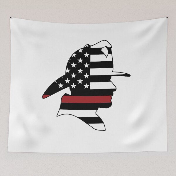 Item preview, All American Firefighter Redline USA Flag designed and sold by Samsdesignshop.
