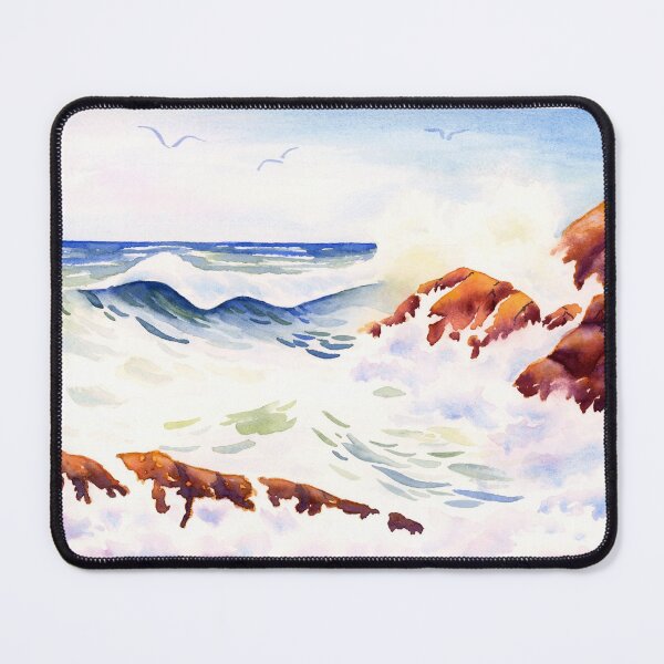 Item preview, Ocean Waves Watercolor Painting designed and sold by Alisha Watercolors.