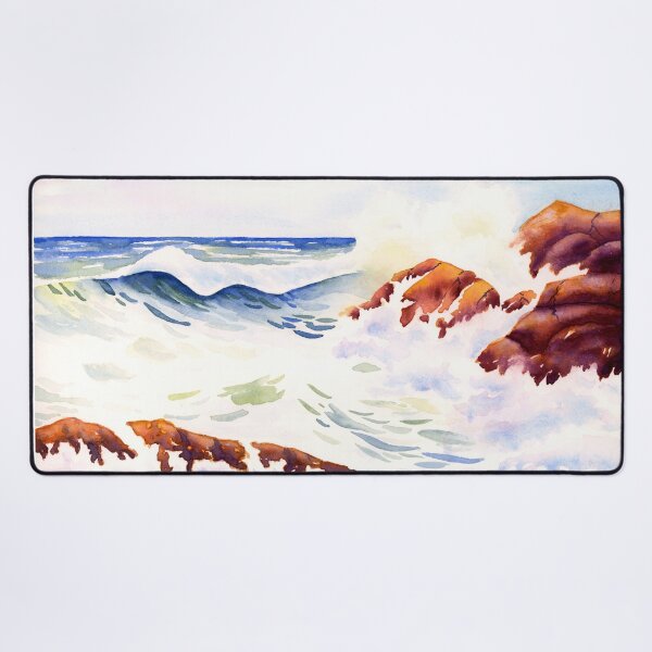 Item preview, Ocean Waves Watercolor Painting designed and sold by Alisha Watercolors.