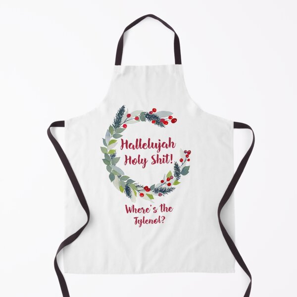Item preview, Christmas Vacation - Hallelujah Holy Shit Where's the Tylenol- Funny Holiday Watercolor Wreath designed and sold by Alisha Watercolors.