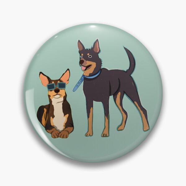 Item preview, Australian Kelpie - Cute Tan and Black Dog Illustration Pattern  designed and sold by TheRainbowRoom.