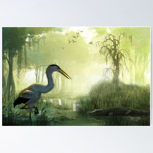 Item preview, Blue Heron Morning designed and sold by SwampySloth.