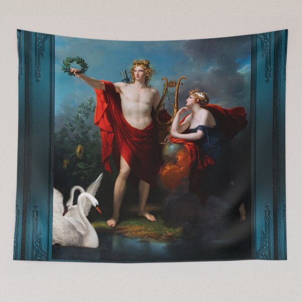 Item preview, Apollo God of Light with Urania Muse of Astronomy by Charles Meynier Classical Art Xzendor7 Old Masters Reproductions designed and sold by Xzendor7 Digital Art Creations.