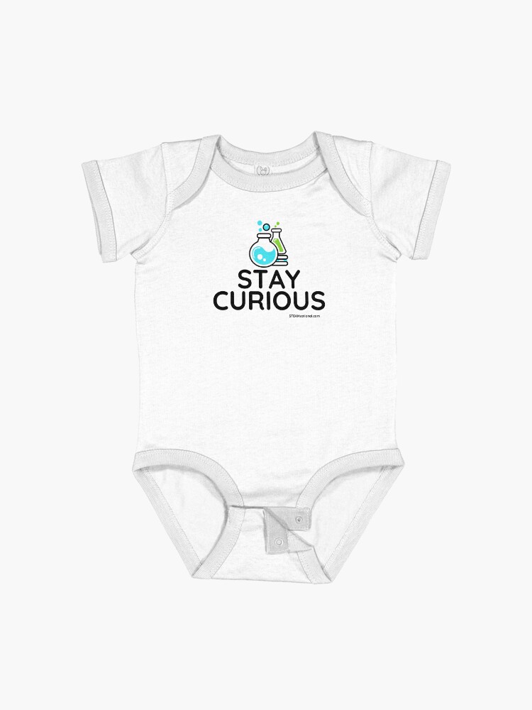 Thumbnail 1 of 2, Baby One-Piece, Stay Curious! designed and sold by jarringscience.