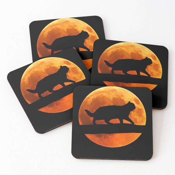 Item preview, British Shorthair Cat Silhouette Moon cat lover designed and sold by alaechamlal.