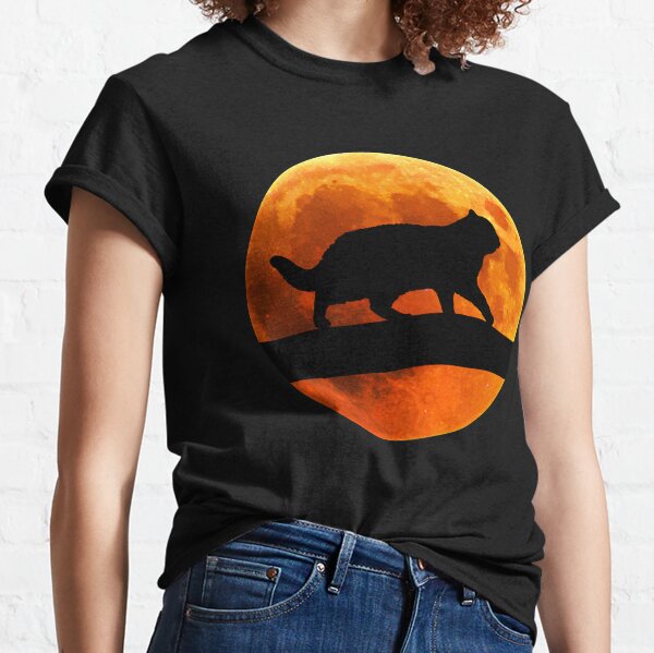 British Shorthair Cat Silhouette Moon cat lover Classic T-Shirt