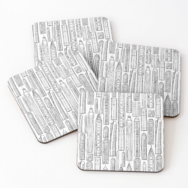 Item preview, Skyscrapers (White/Black) designed and sold by MystiqArts.