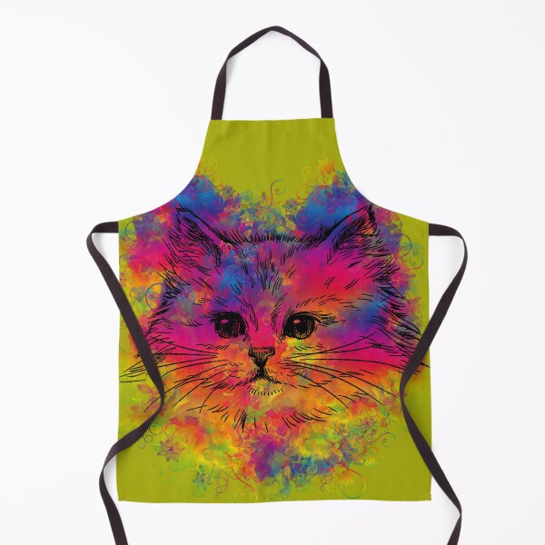 Item preview, colorful painting cat designed and sold by Shaimaa-Rajab.