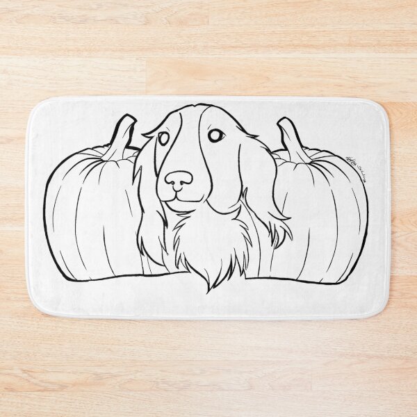 Item preview, Dachshund and pumpkins  designed and sold by kaysdraw.