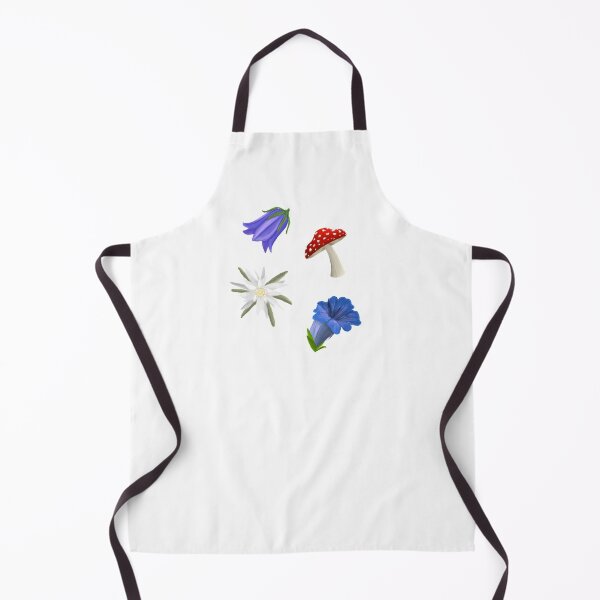 Item preview, Alpine blooms - edelweiss, gentian, bellflower, fly agaric mushroom designed and sold by Fernheart Designs.