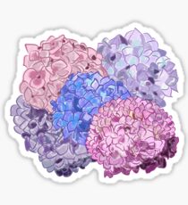 Aquarell Hortensien Sticker
