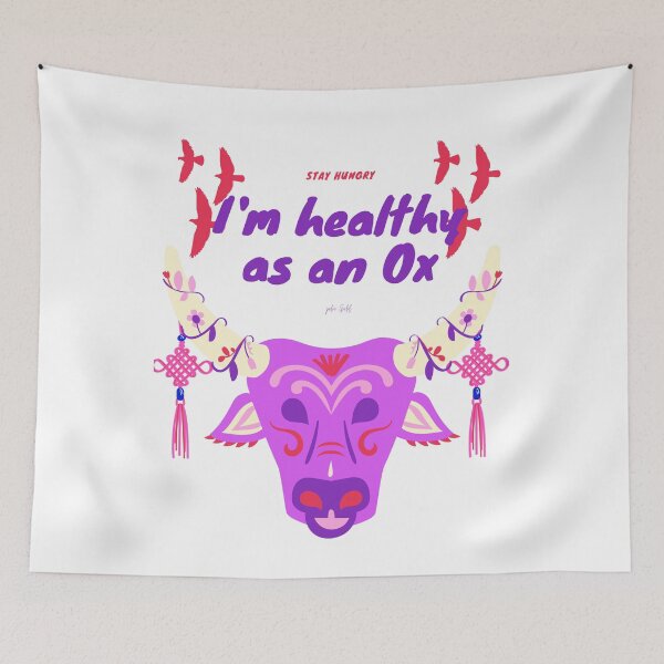 Item preview, I'm healthy as an Ox designed and sold by Axeel.art.
