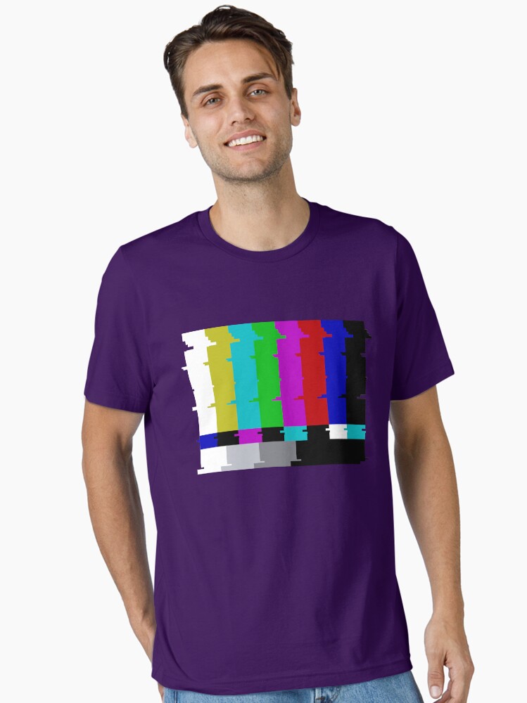 Thumbnail 1 of 7, Essential T-Shirt, Vintage TV Test Pattern Glitch designed and sold by djspacegr.