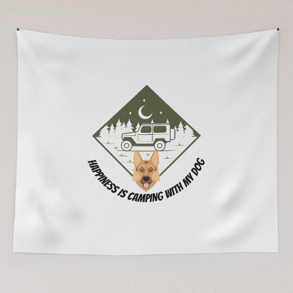 Item preview, Happiness Is Camping With My Dog designed and sold by Chanchane Store.