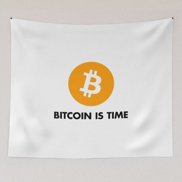 Item preview, Bitcoin is Time (Black / Bitcoin Orange) designed and sold by NautilusMare.