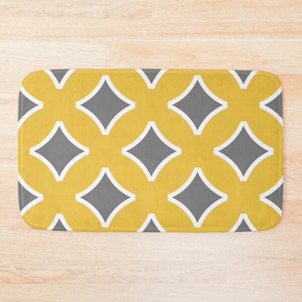 Artikelvorschau, Mustard yellow, white, grey, modern, ornamental, pattern entworfen und verkauft von Svitac.