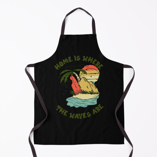Item preview, Home Is Where The Waves Are Surfboard Retro Sunset Beach Tee designed and sold by ShutEyeShirts.