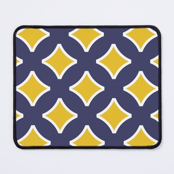 Item preview, Mustard yellow, white, navy blue, modern, ornamental, pattern designed and sold by Svitac.