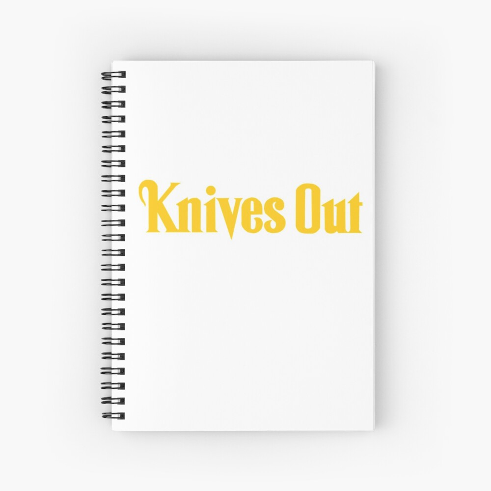 "Knives Out Logo" Spiral Notebook for Sale by stickersyndrome Redbubble