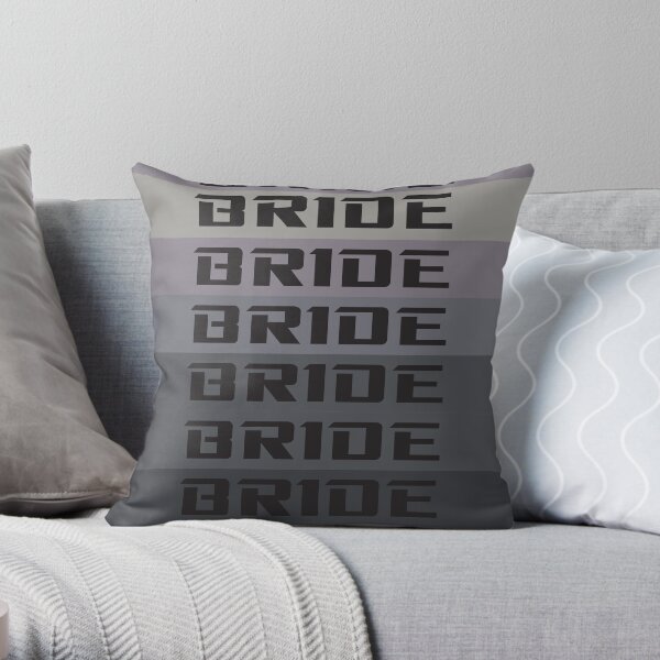 BRIDE JDM MATERIAL Throw Pillow