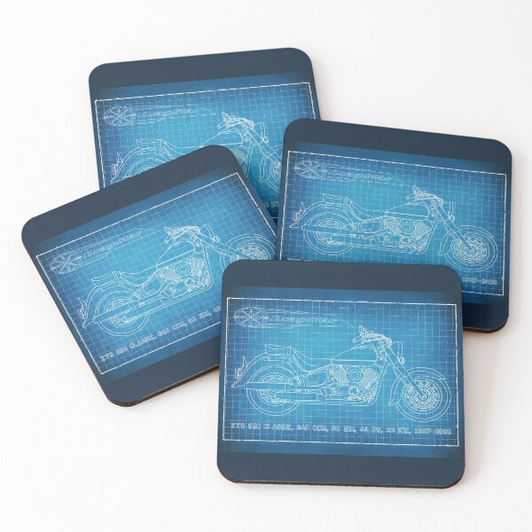 Item preview, Drag Star XVS 650 Classic Blueprint designed and sold by KlaraBubble.