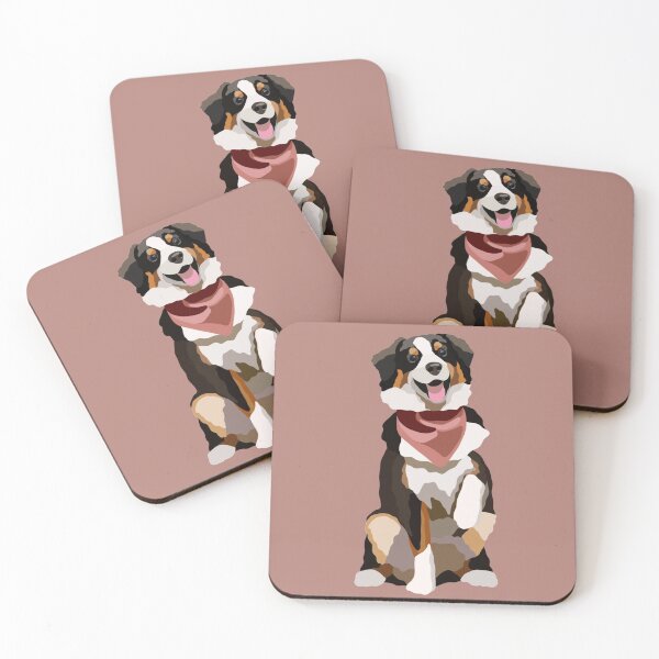 Item preview, Mini Australian Shepherd Dog Portrait Digital Illustration designed and sold by sherylwylie.