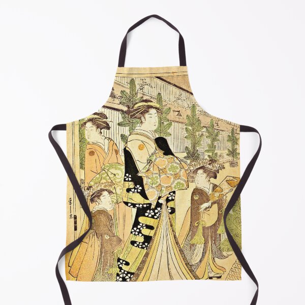 Item preview, Two Oiran with Two Female Attendants in the Yoshiwara by Chōbunsai Eishi designed and sold by TeesMi.