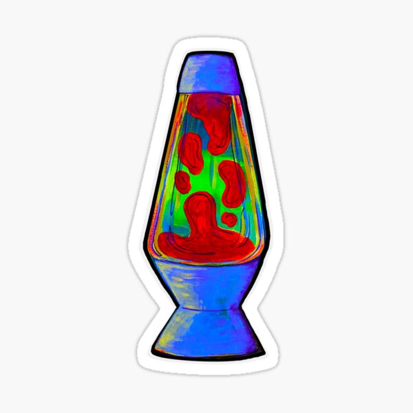 "Lava Lamp Blue/Red" Sticker for Sale by ColorfullyPKC Redbubble