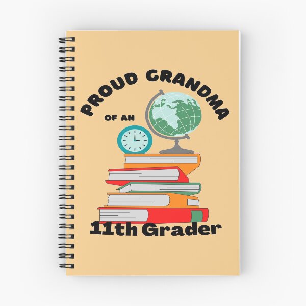 Item preview, proud grandma of an eleventh grader, books and globe graphic designed and sold by Jessi-Sketches.