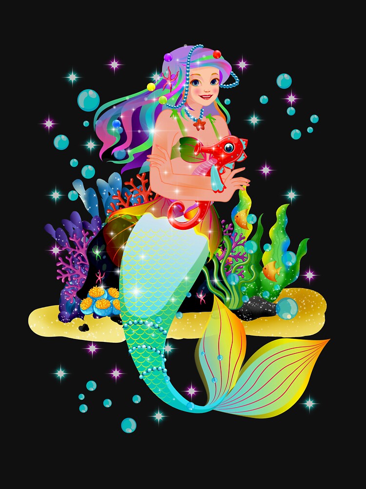 Thumbnail 5 of 5, Toddler Pullover Hoodie, Meredith the Mermaid™ designed and sold by TeelieTurner.