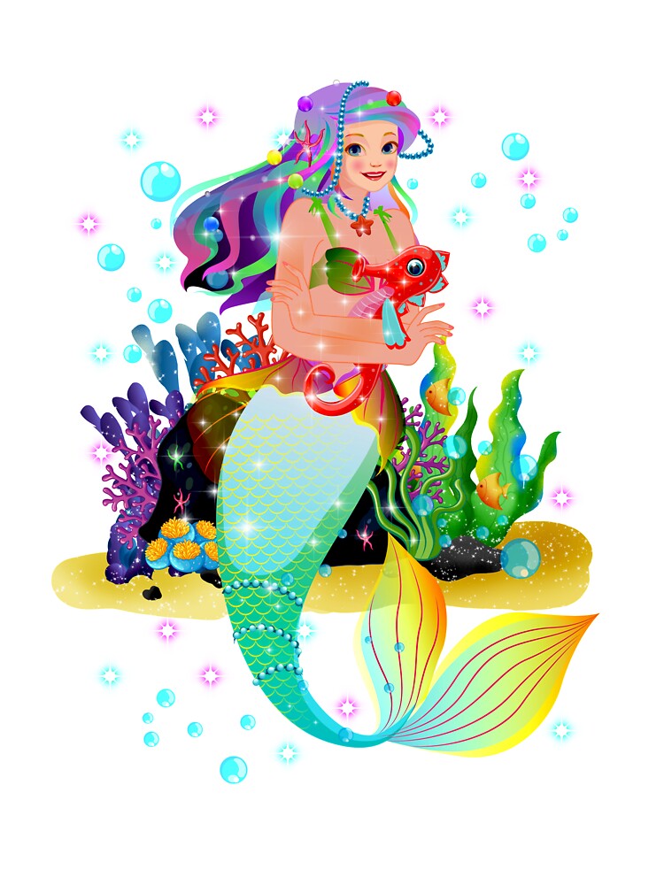 Thumbnail 2 of 2, Kids T-Shirt, Meredith the Mermaid™ designed and sold by TeelieTurner.