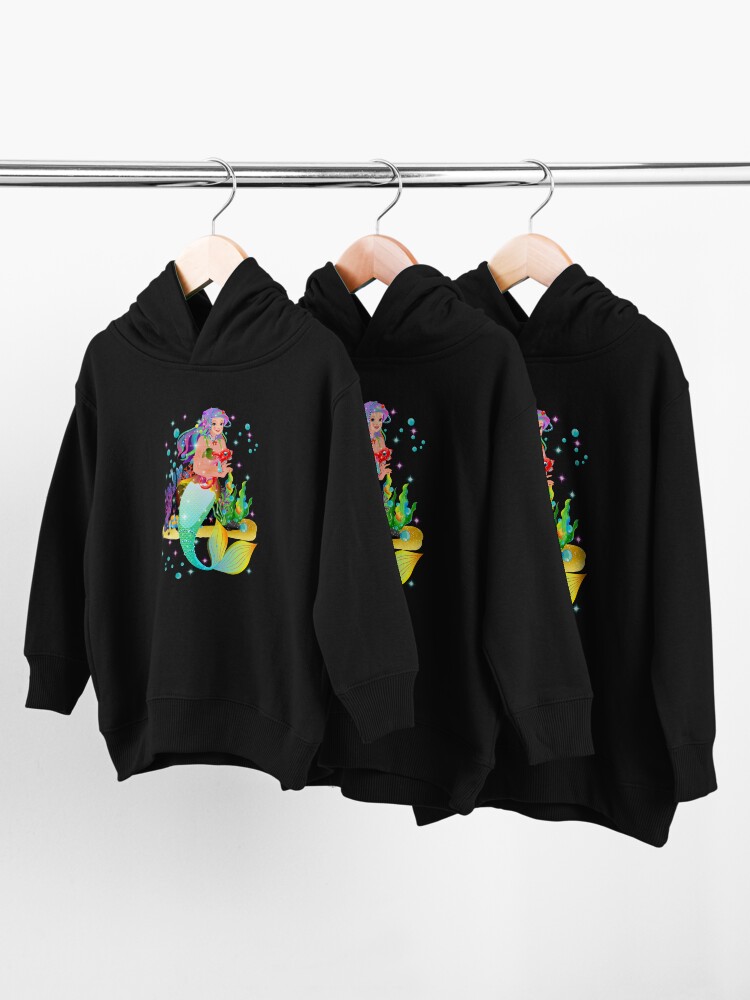 Thumbnail 3 of 5, Toddler Pullover Hoodie, Meredith the Mermaid™ designed and sold by TeelieTurner.