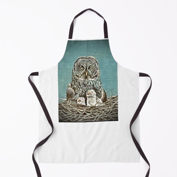 Item preview, Owl and nestlings, pencil drawing designed and sold by Layla Hindikka.