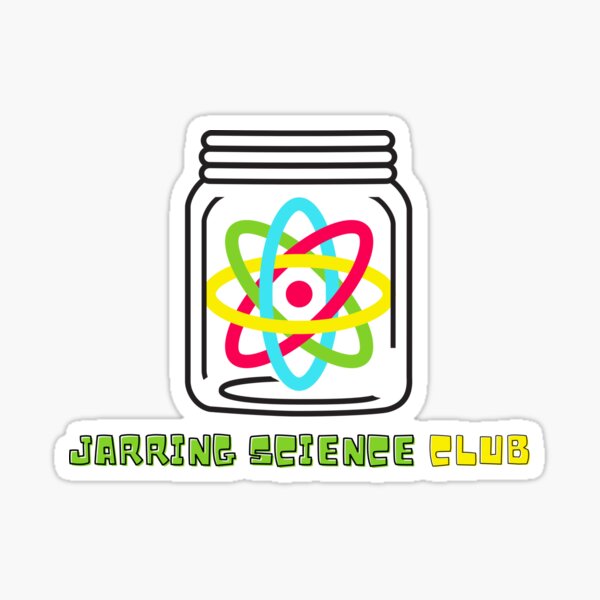 Jarring Science Club Scientist T-Shirt Sticker