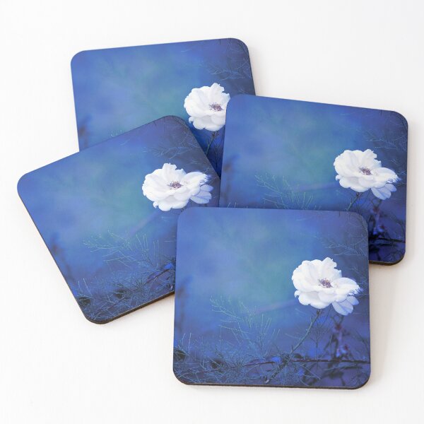 Item preview, White rose in a blue garden designed and sold by Bianca Brownish.