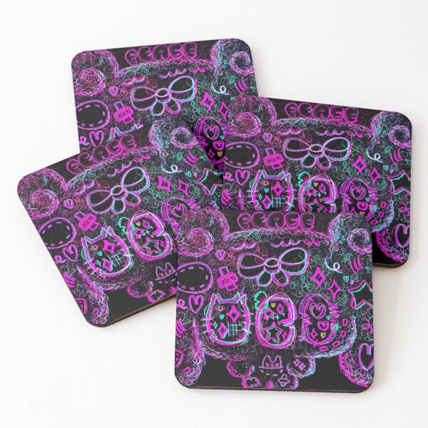 Item preview, hairybeary 11, inverted, purple, detail 1 designed and sold by Ben Ryuki Miyagi Architect.