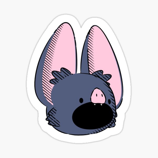 Screaming Bat Head Sticker