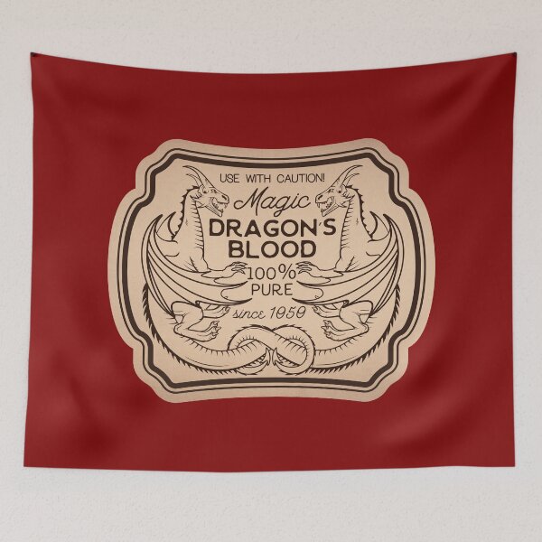 Item preview, Dragons Blood Potion Vintage Label designed and sold by KrisSidDesigns.