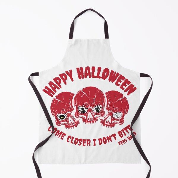Item preview, Happy Halloween come closer I don't bite (very hard) 3 red skulls designed and sold by IAmWomanstore.